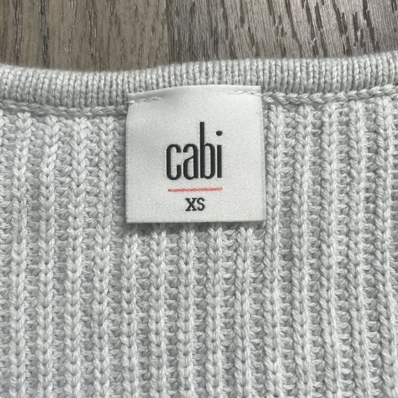CAbi Women’s Grey Deep V Sweater with Zippered sides, style 3531, size XS - Picture 4 of 13